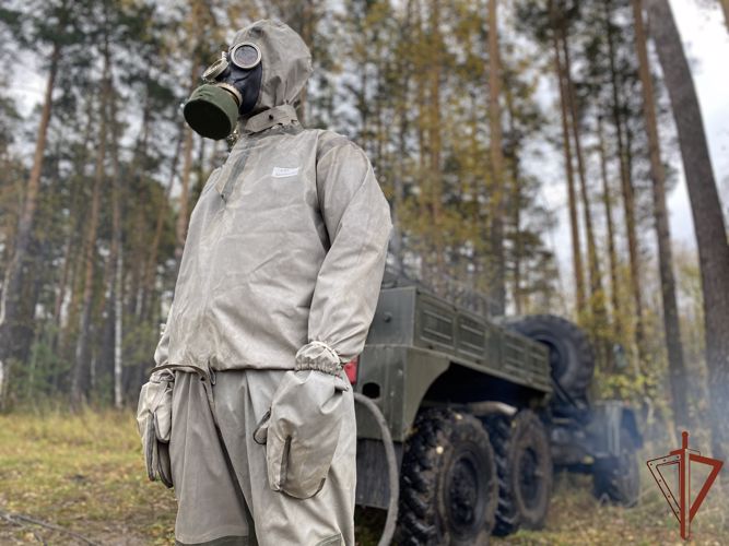 Рота РХБ защиты северского соединения Росгвардии вернулась с полевого выхода (видео)
